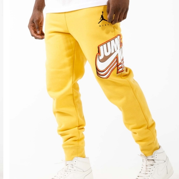 New Nike Air Jordan Jumpman Gold Joggers Sweatpants DC9608-781 - Picture 2 of 13
